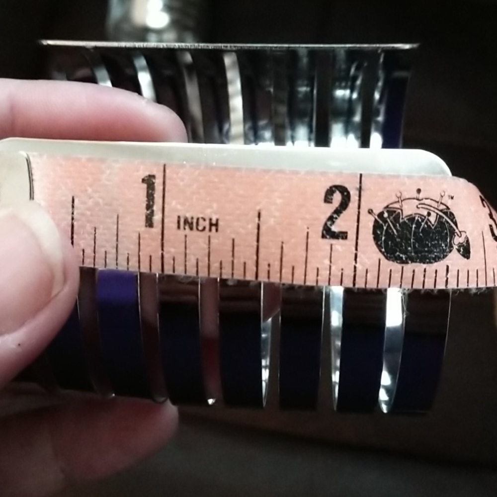 Wide Open Cuff Silver-tone Bracelet - Picture 6 of 6